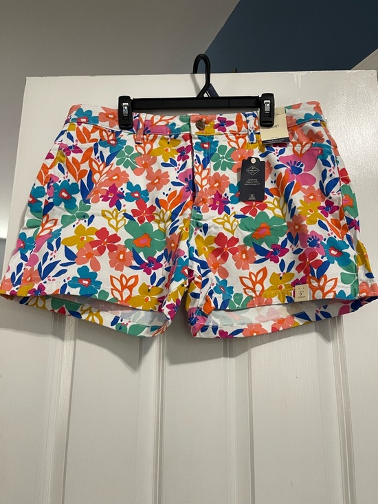 St. John's Bay Pants - Women’s Floral Print Cotton Shorts - Multicolor